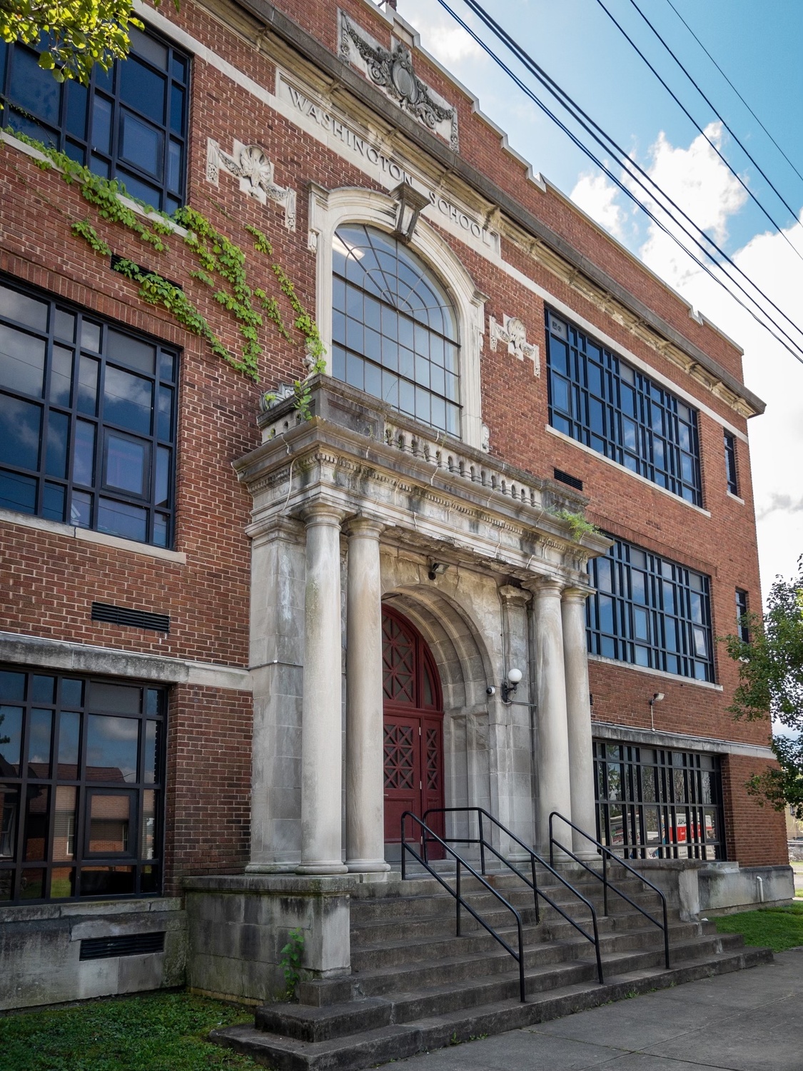 Eleventh Street Entrance to the Booker T. Washington School, Portsmouth, Ohio