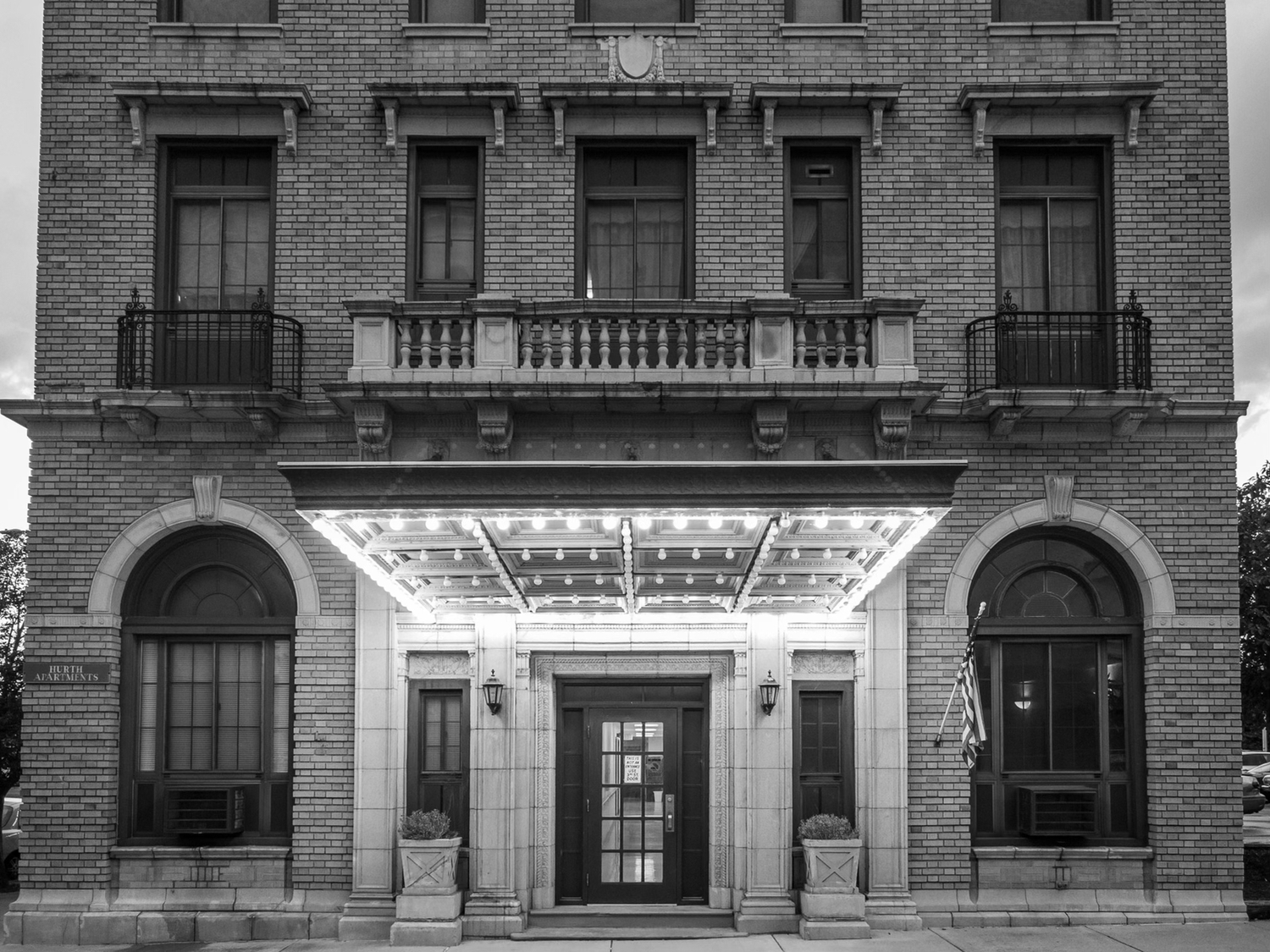 Lighted Entrance Canopy at the Hotel Hurth